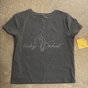 Brand New Charcoal Baby Phat Tee Womens size M.